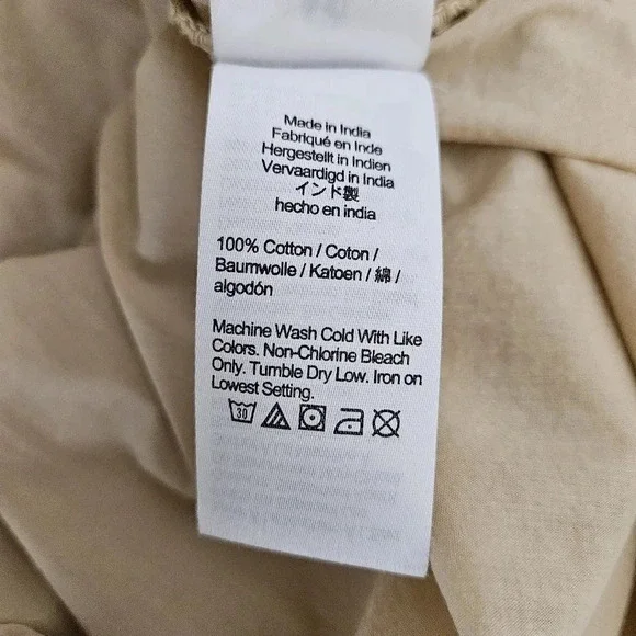 J.CREW Poplin Utility Shirt Beige Tan Long Sleeve Button Up Collared Top - Picture 6 of 7